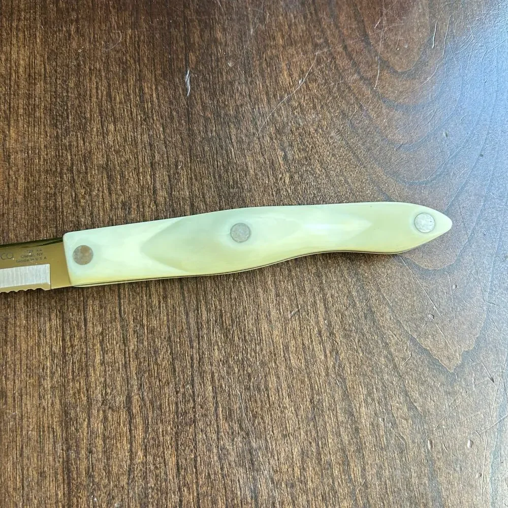 Cutco 1729 KB Petite Carver Kitchen Knife Pearl White Made in USA